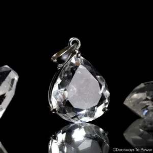 John of God Quartz Fine Faceted Gemstone Crystal Pendant (RESERVED for M)