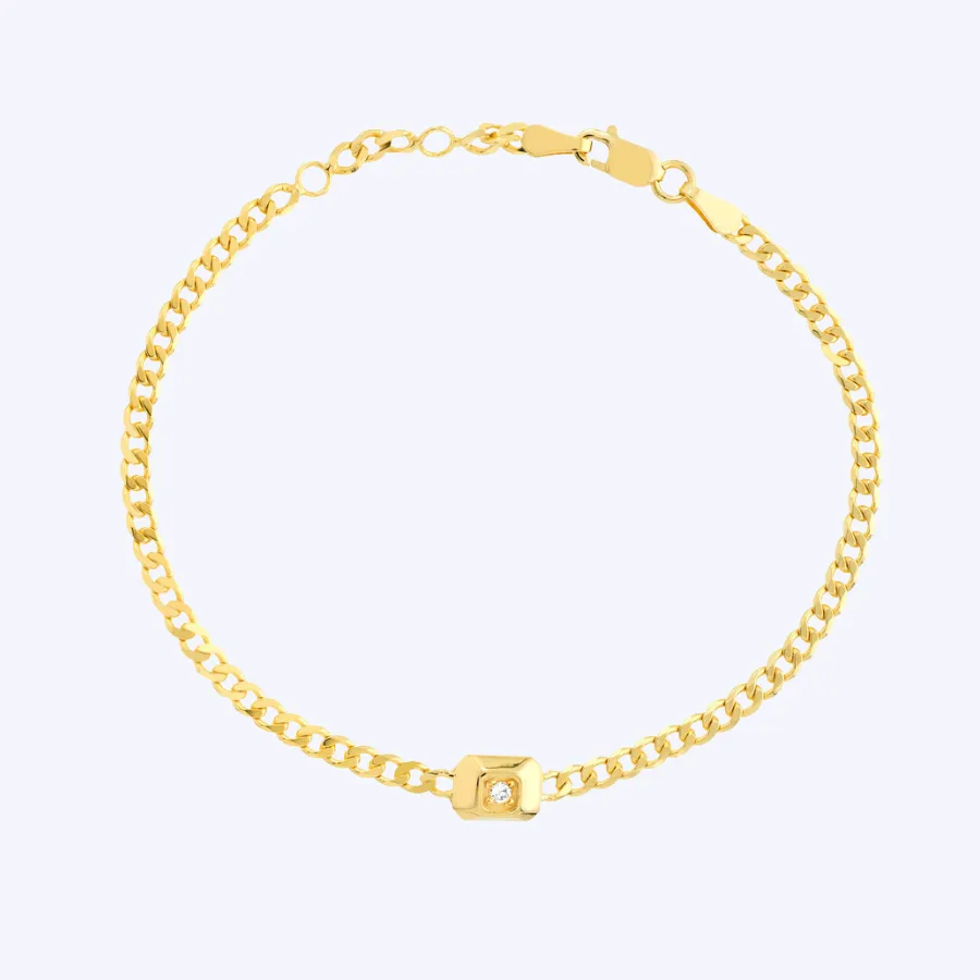 K. Mason Curb Link Gemstone Bracelet