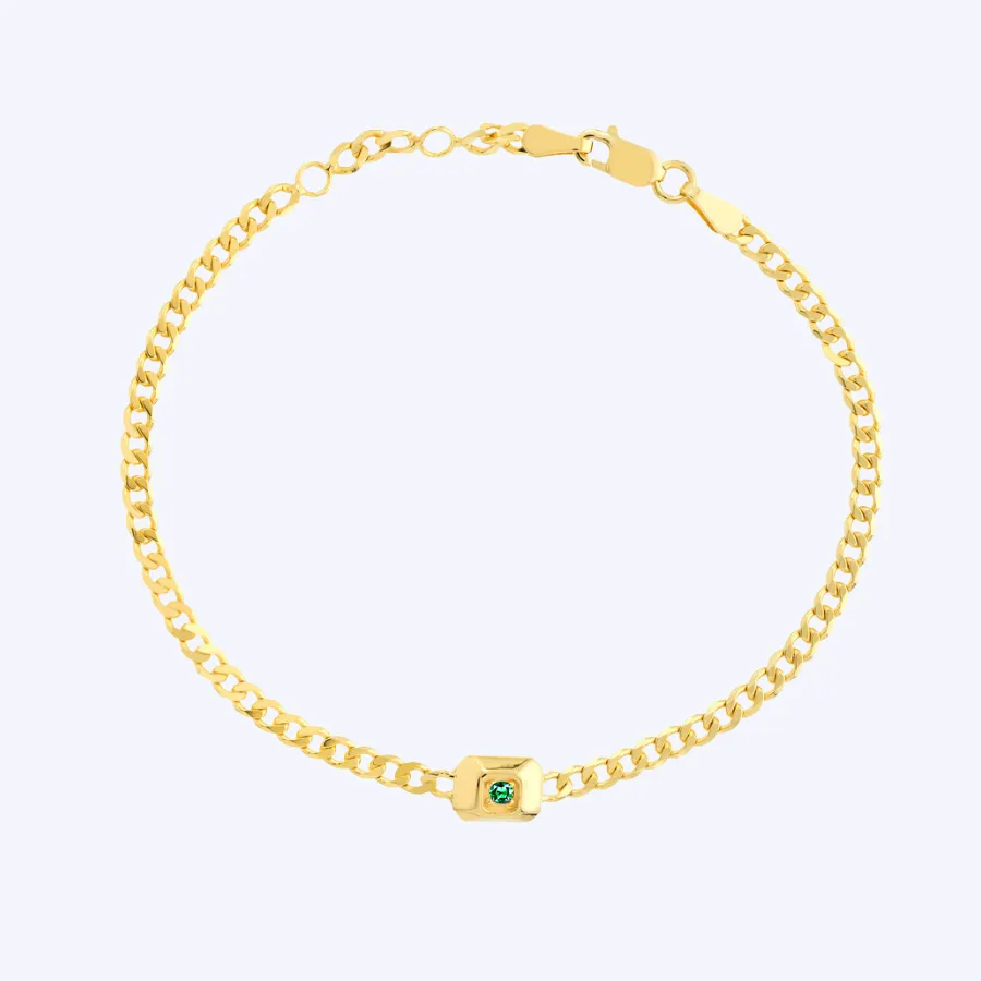 K. Mason Curb Link Gemstone Bracelet