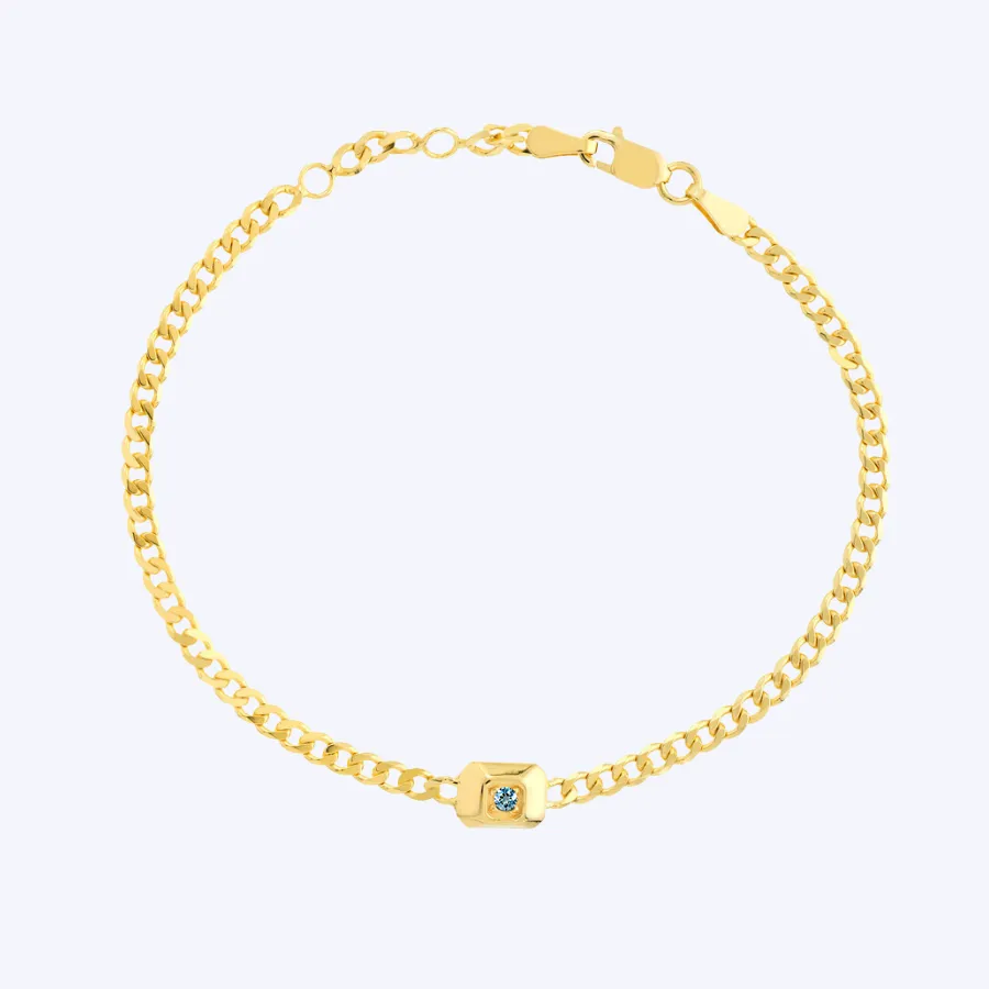 K. Mason Curb Link Gemstone Bracelet