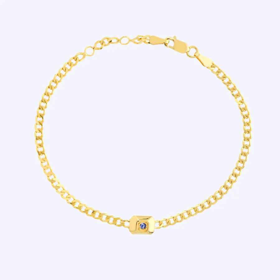 K. Mason Curb Link Gemstone Bracelet