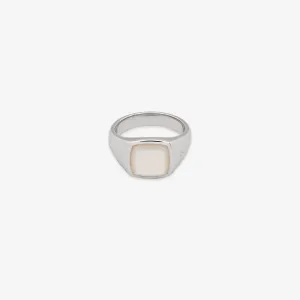 Kay Ring White Mother of Pearl Silver