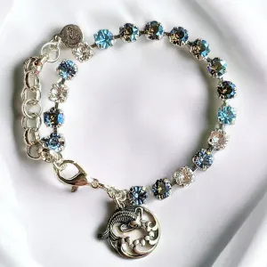 Koi Pendant Faceted Crystal Bracelet