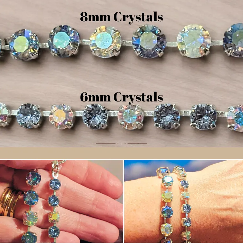 Koi Pendant Faceted Crystal Bracelet