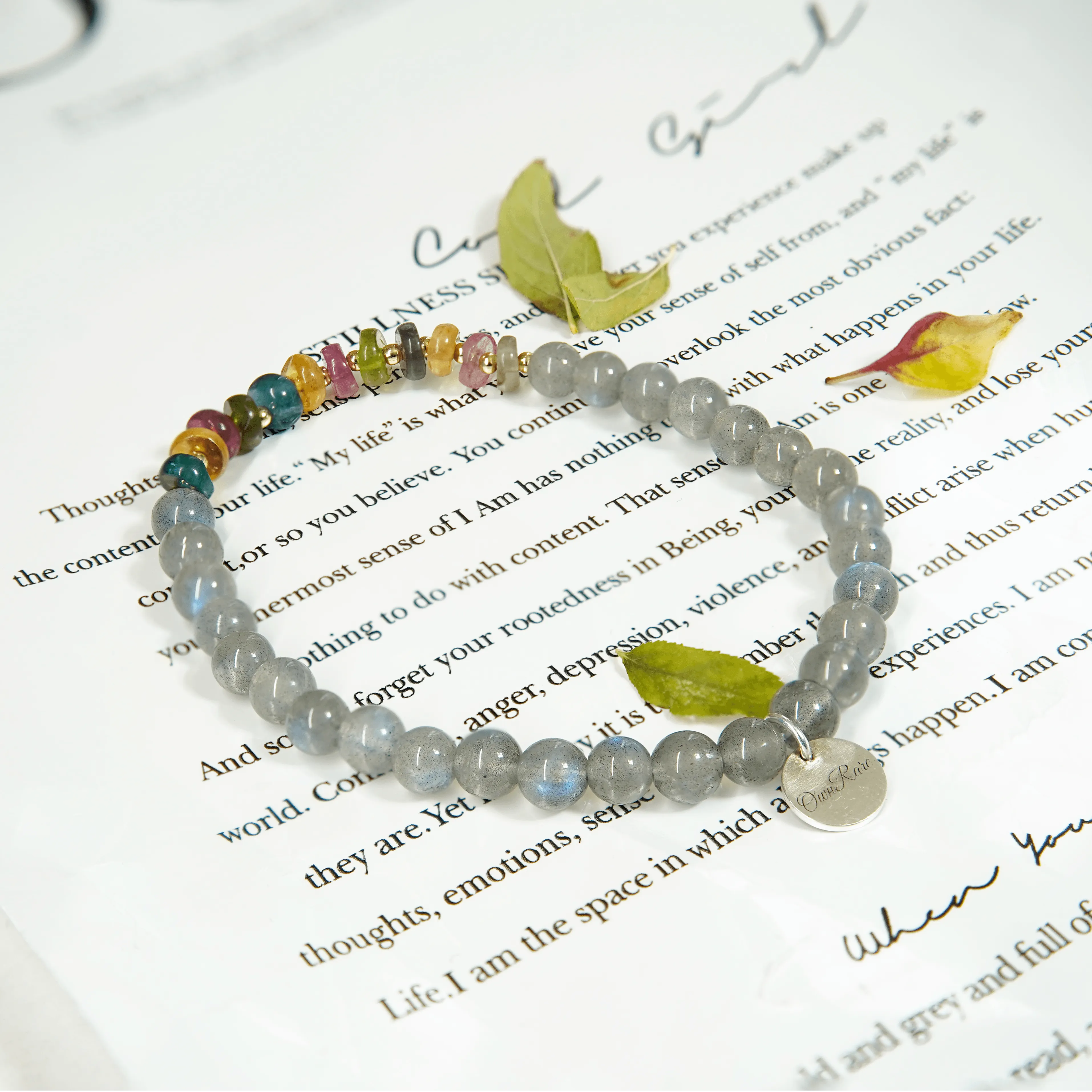 Labradorite Girls Bracelet,Moonstone Energy Wrist Accessories,Healing Quiet Bracelet🌙