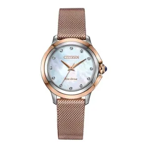 Ladies Bracelet Dress Stainless Steel Pink Watch EM0796-75D