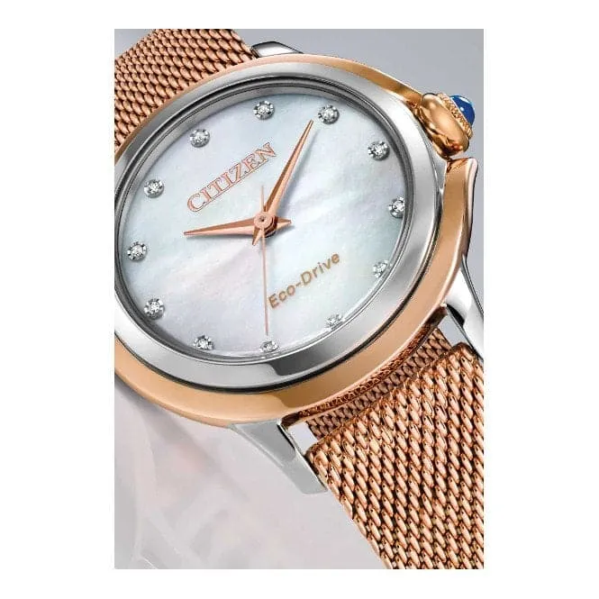 Ladies Bracelet Dress Stainless Steel Pink Watch EM0796-75D