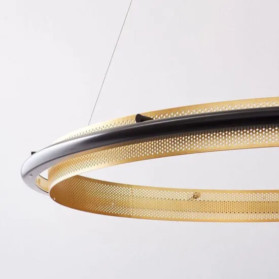 Lanuda Round Ring Grid Frame Pendant Light