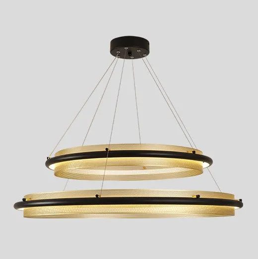Lanuda Round Ring Grid Frame Pendant Light