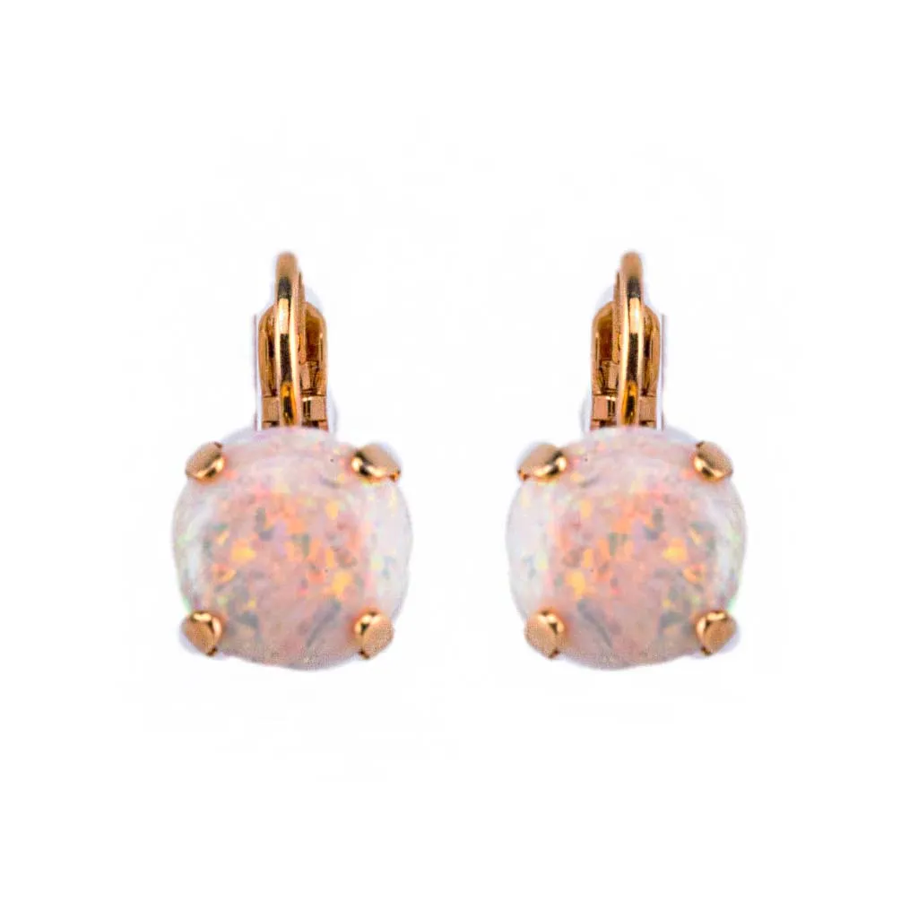 Large Single Stone Leverback Earrings in "Magic" *Custom*