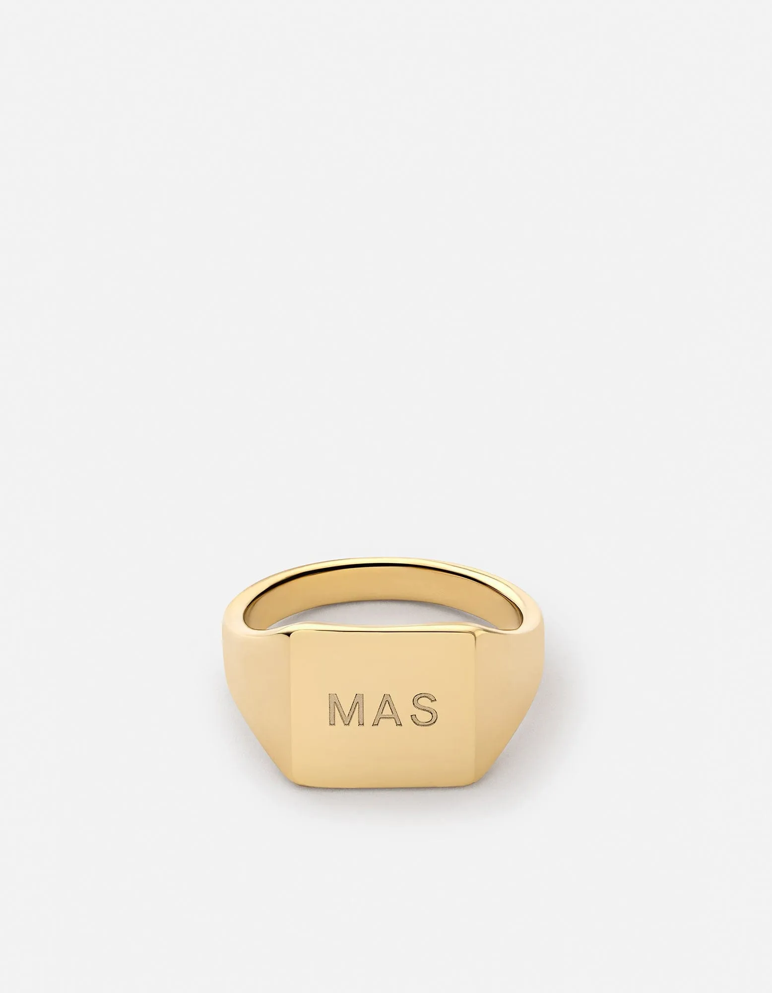 Ledger Pinky Ring, Gold Vermeil