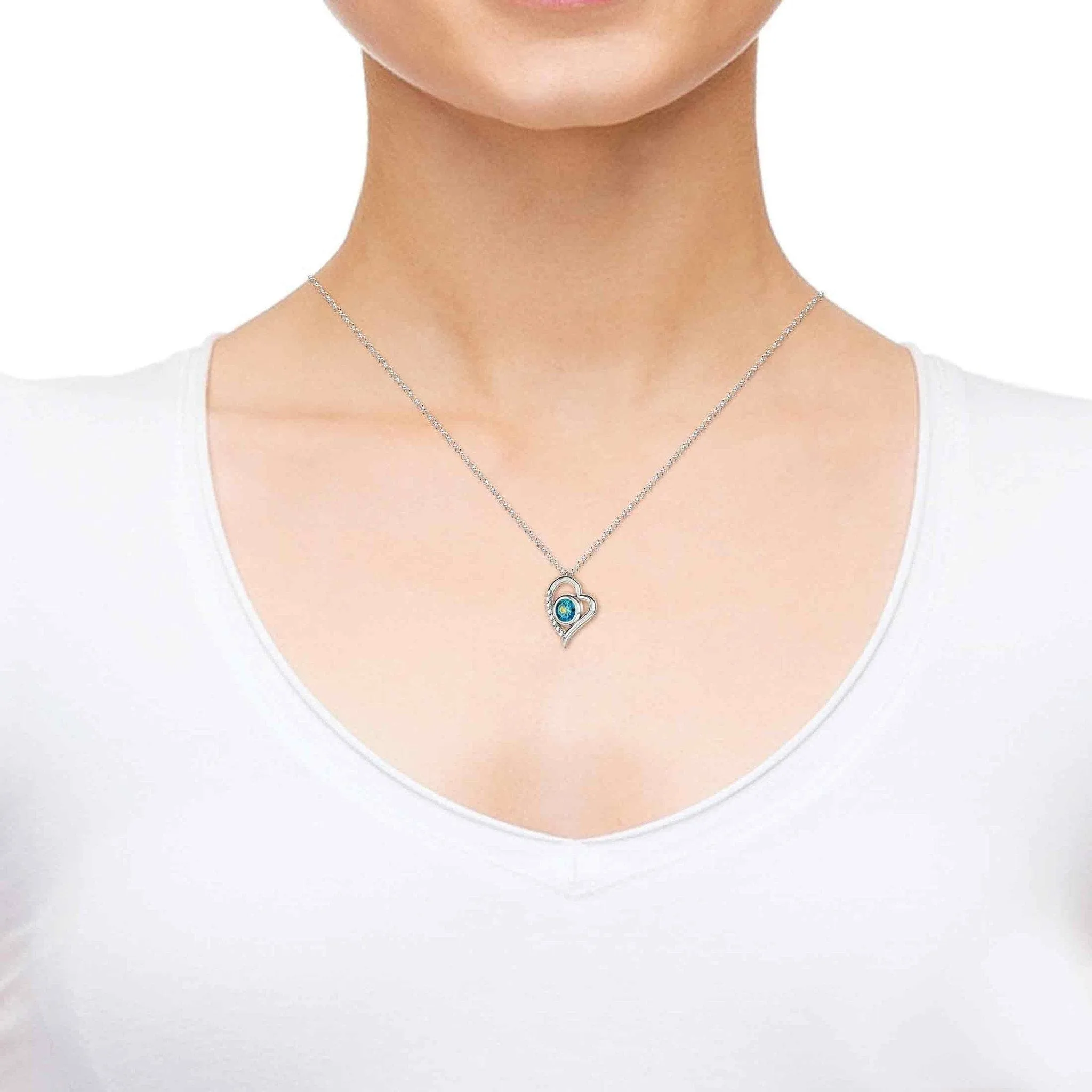 Leo Sign, 925 Sterling Silver Necklace, Swarovski