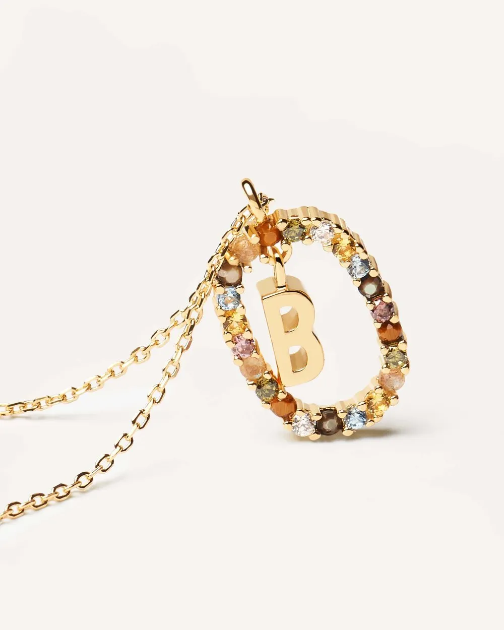 Letter B Circle Necklace