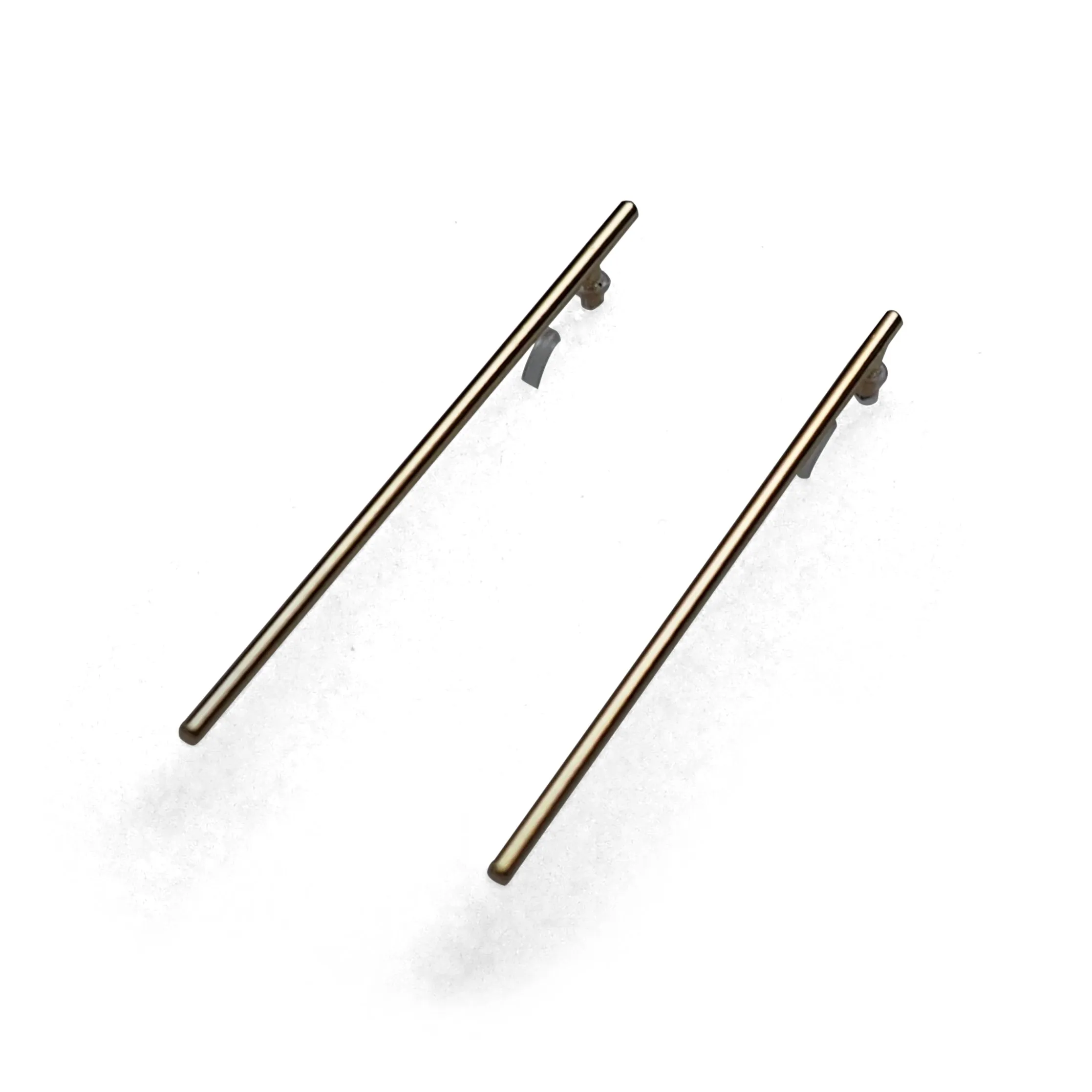 Long invisible clip on stud earrings ( Gold tone )