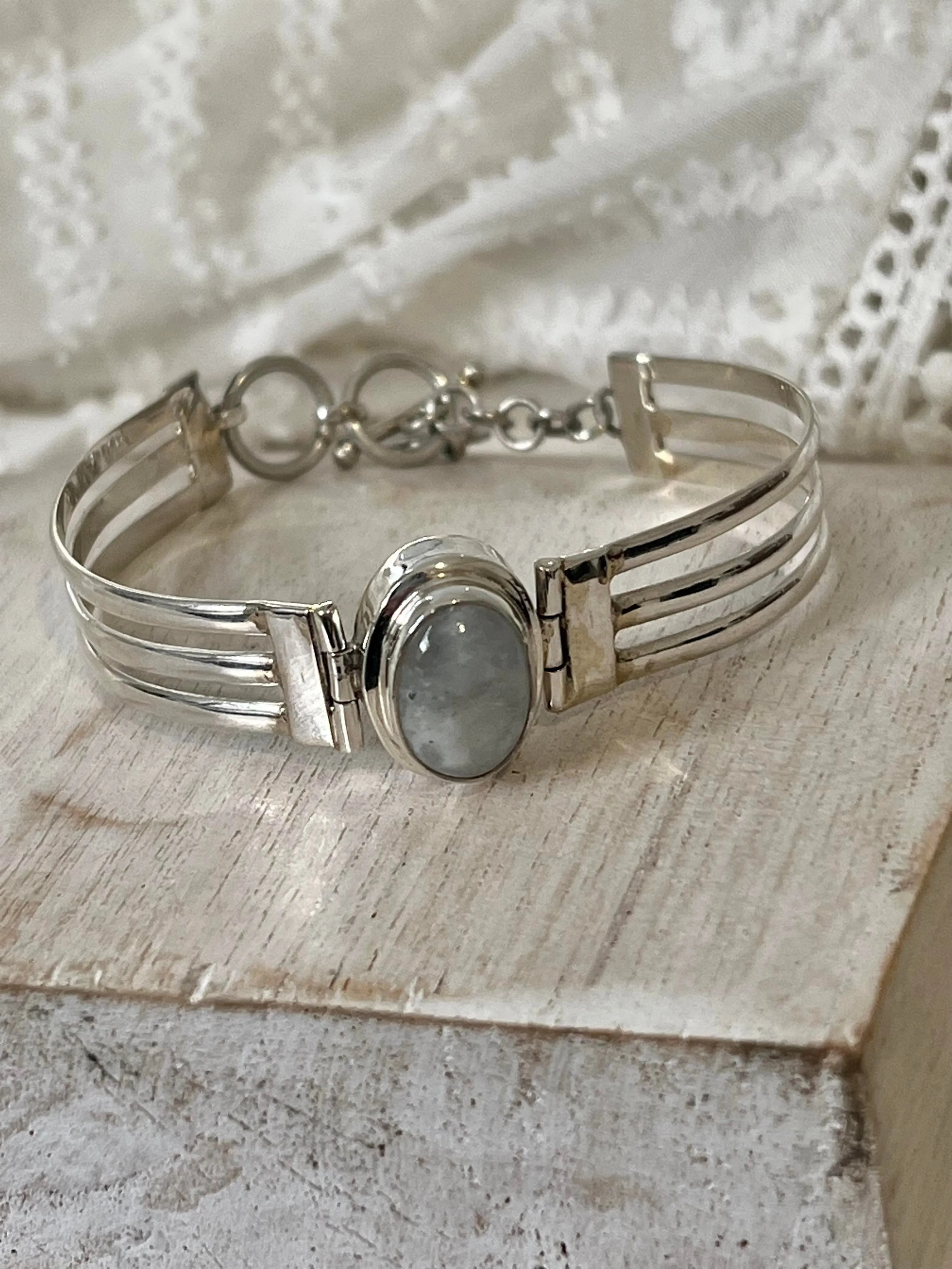 Magic Moonstone Sterling Silver Bracelet
