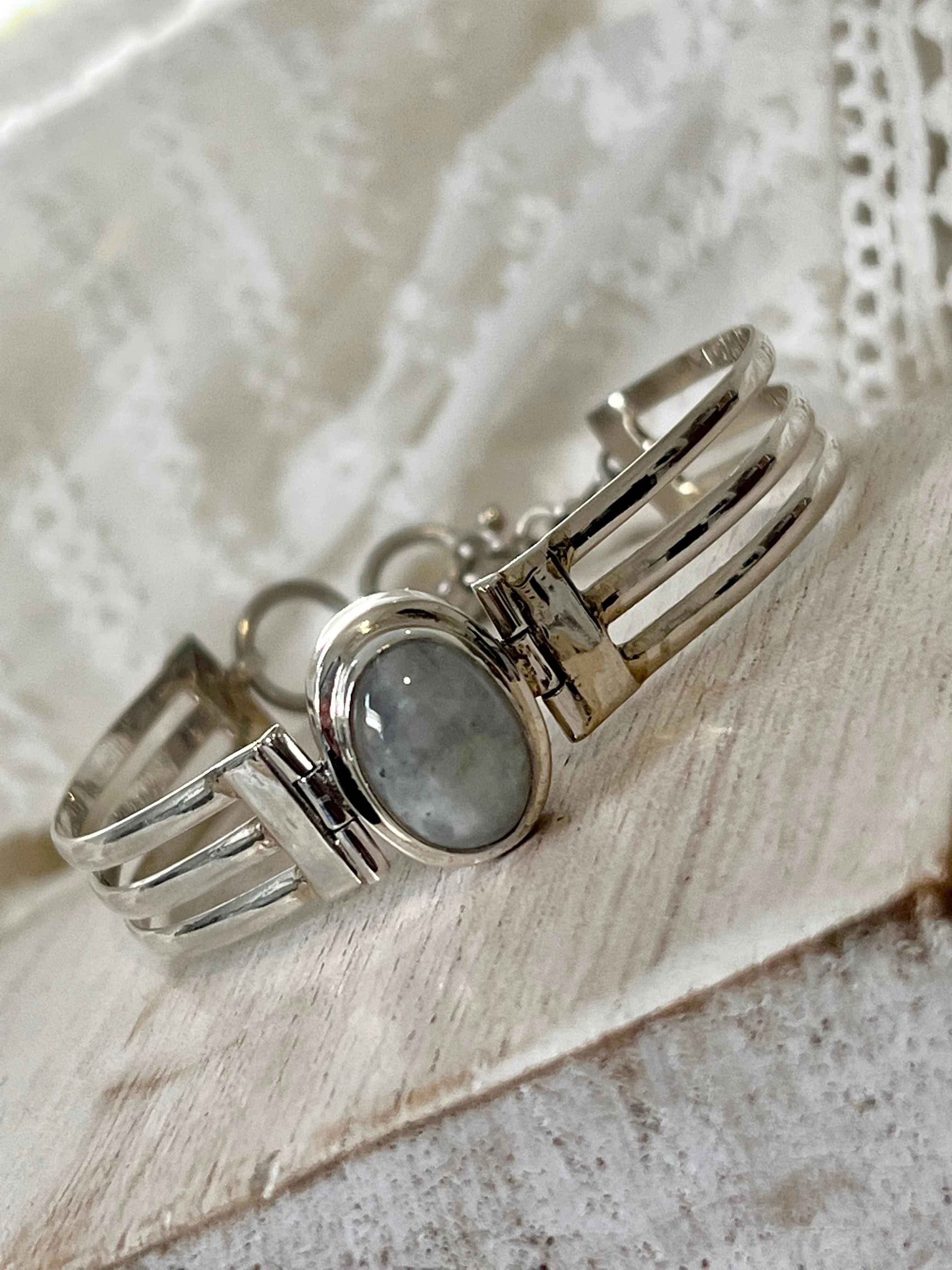 Magic Moonstone Sterling Silver Bracelet