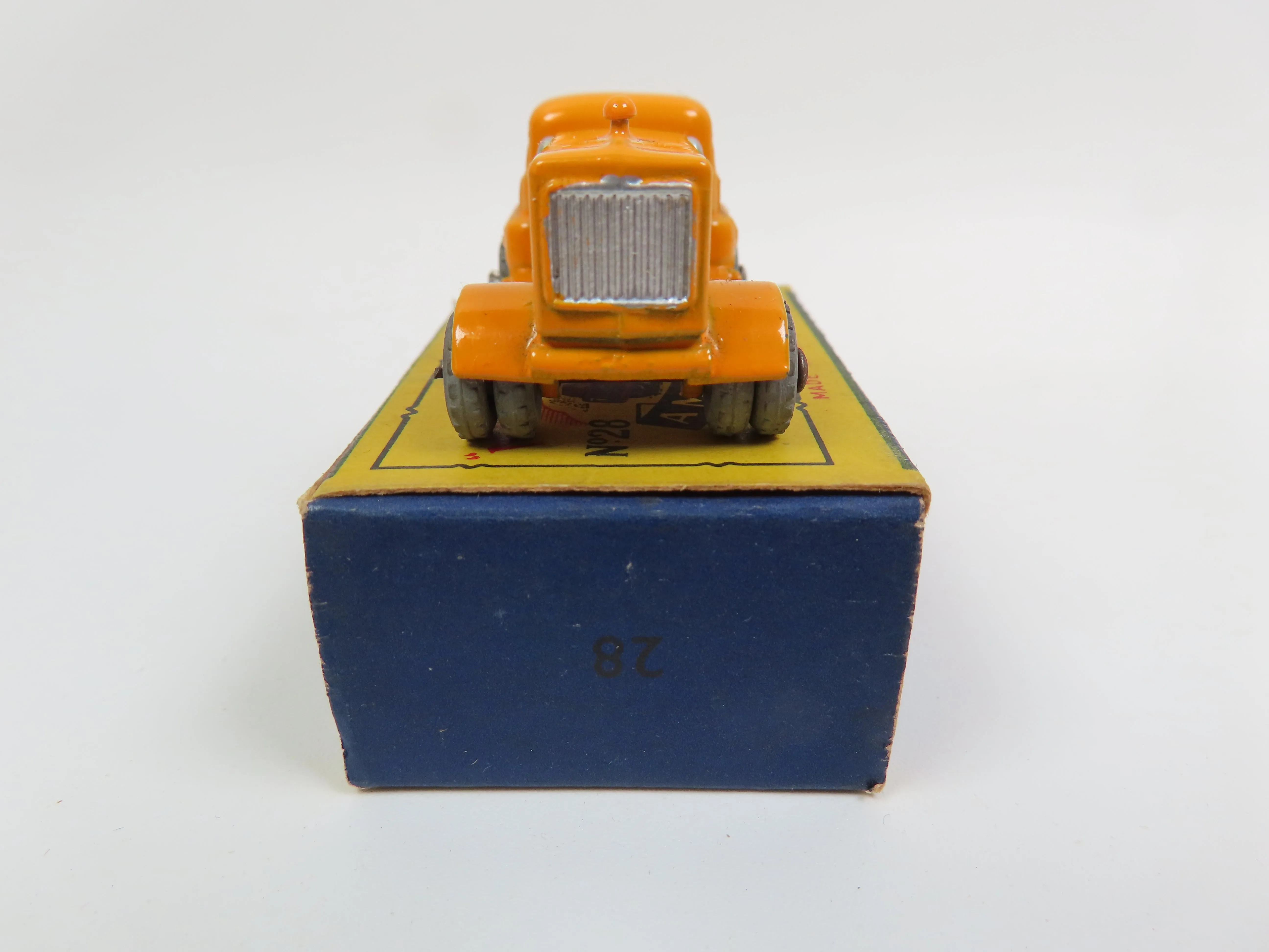 Matchbox 28 Bedford Compressor Truck - Orange/Silver - Mint Boxed!