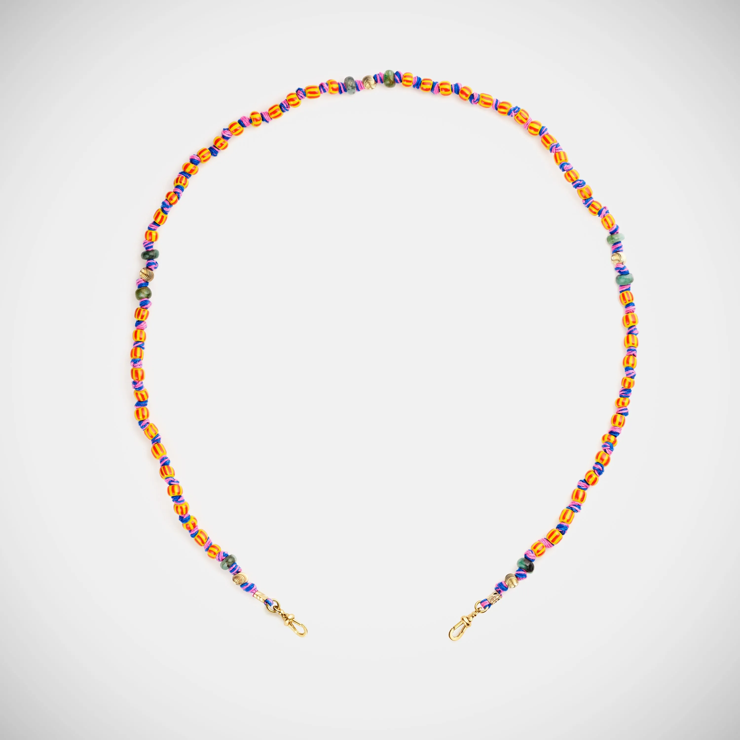 Mauli beads ghana yellow & red 35cm