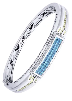 Mens Diamond Bangle White Gold| 2.65 Carats| 41.65 Grams