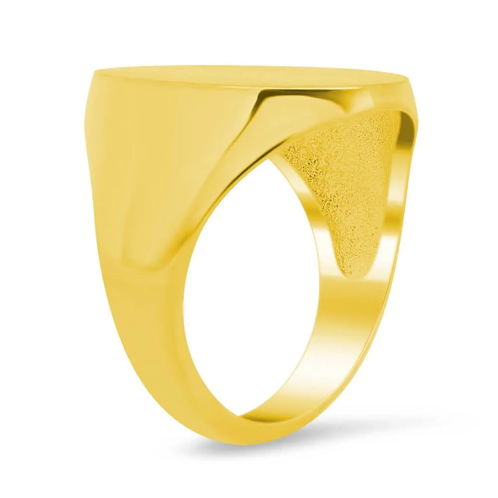 Men's Oval Signet Ring - Large
