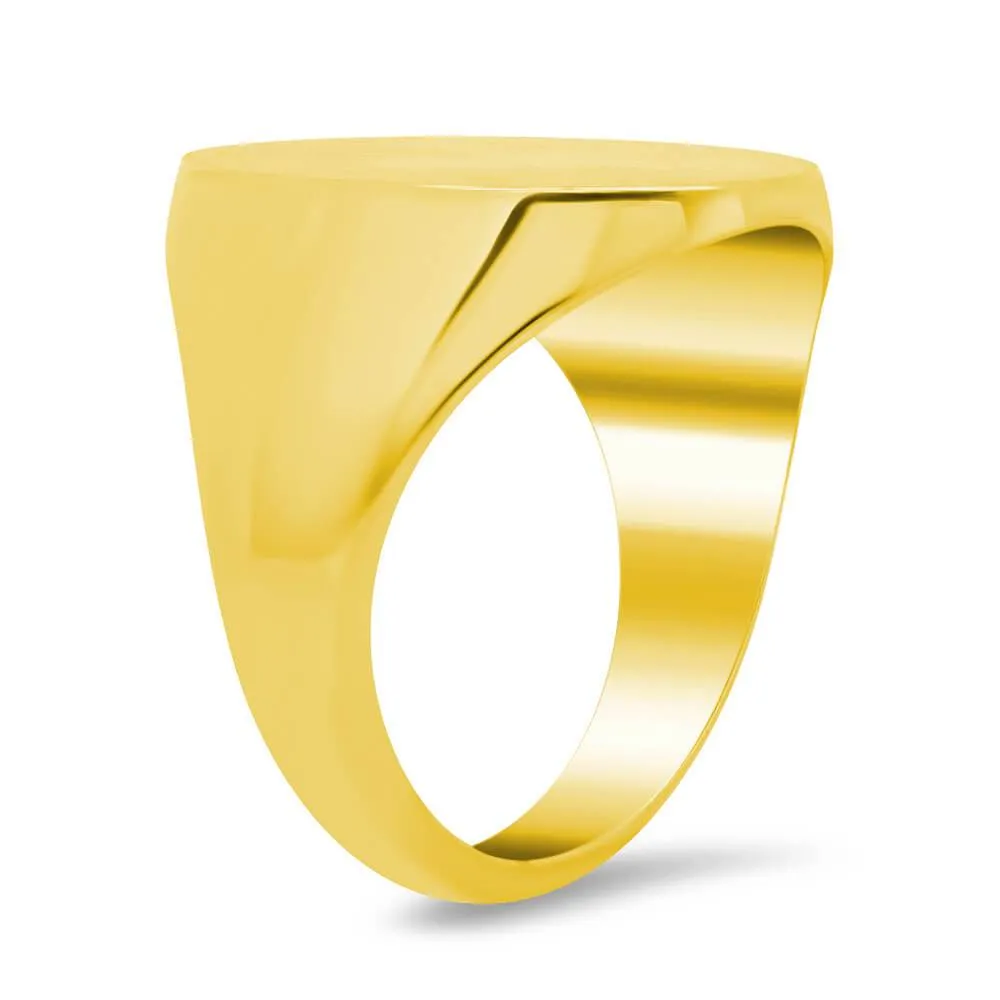 Men's Oval Signet Ring - Large