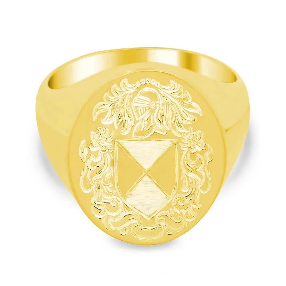 Men's Oval Signet Ring - Large
