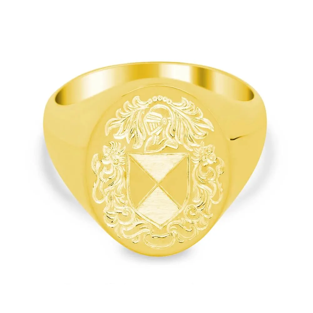 Men's Oval Signet Ring - Medium