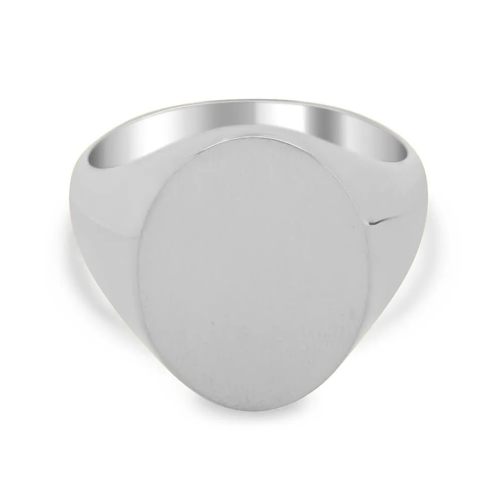 Men's Oval Signet Ring - Medium