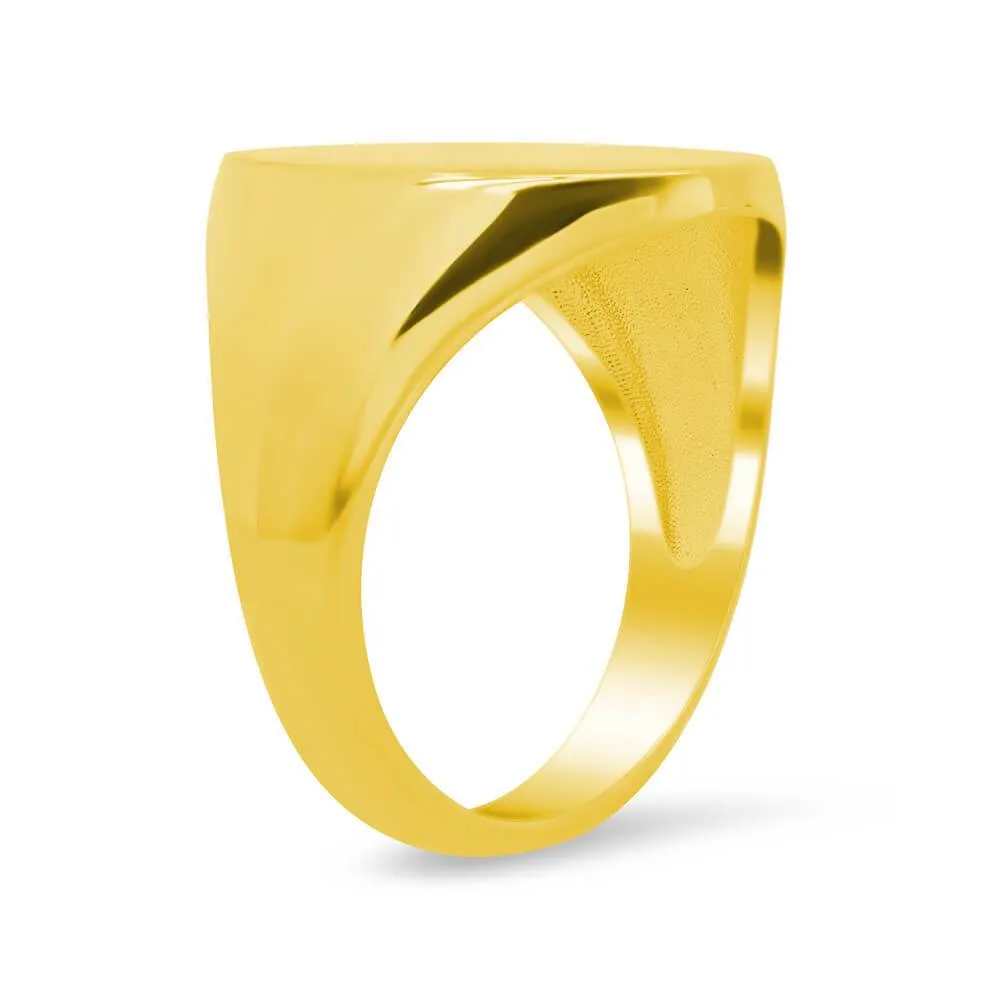 Men's Oval Signet Ring - Medium