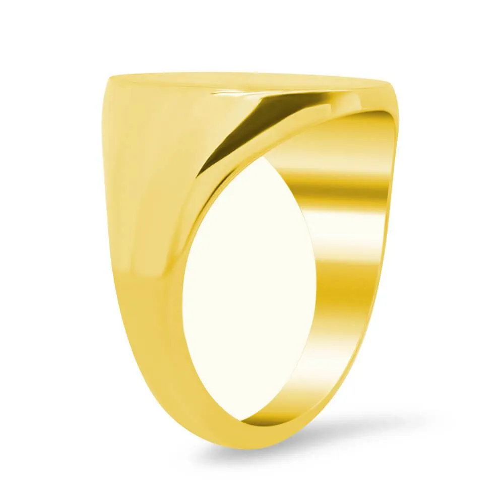 Men's Oval Signet Ring - Medium