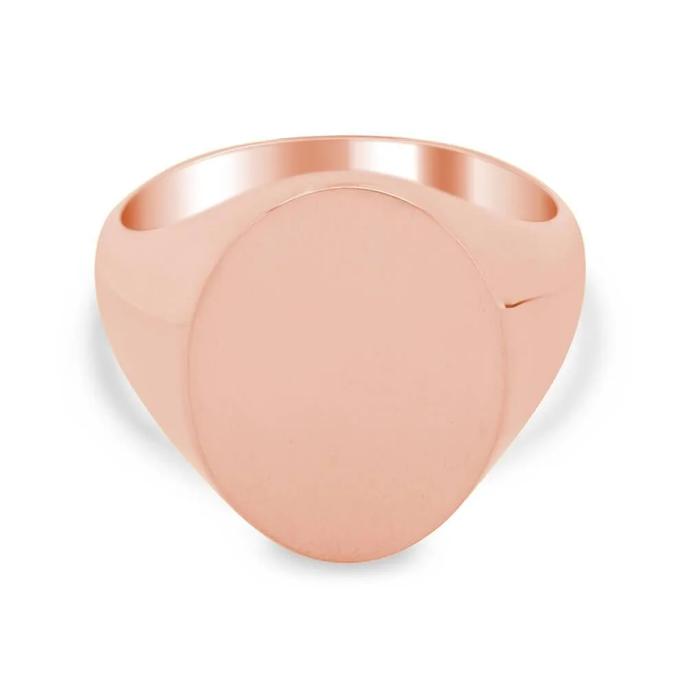 Men's Oval Signet Ring - Medium