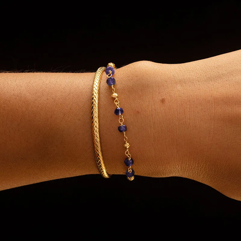 Mercy Bracelet, Iolite, Gold