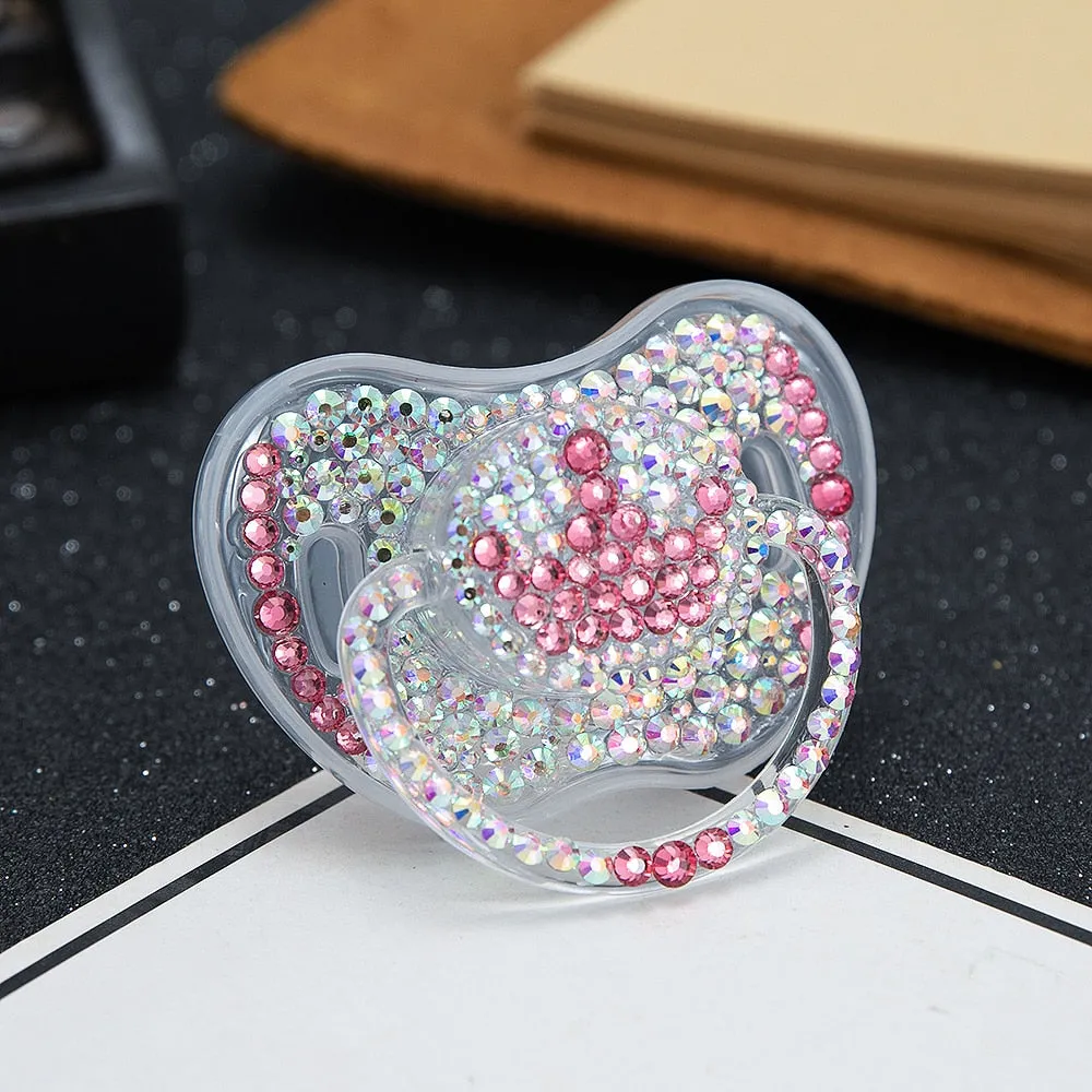 MIYOCAR bling Rhinestone pacifier unique design  BPA free dummy bling unique gift baby shower