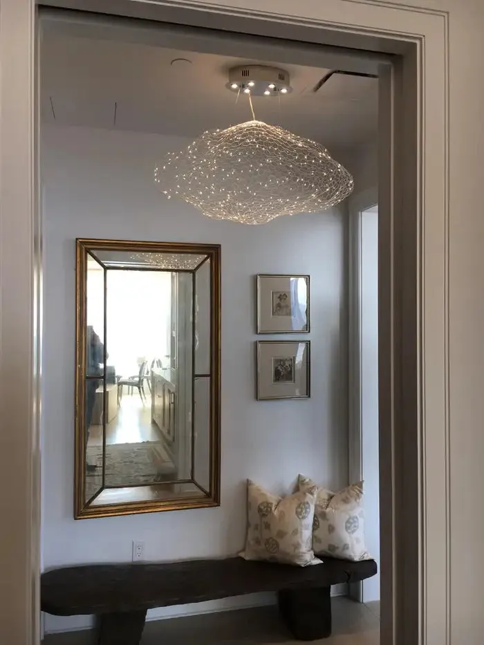 Modern Floating Cloud Mesh Pendant Light