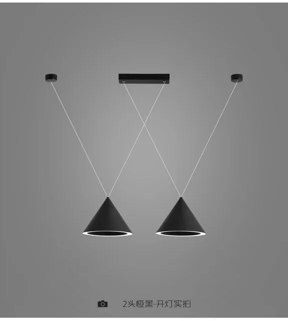 Modern Pendant Lamps Black White Kitchen Island Living Dining Room Bar Home Decor LED Indoor Hanging Lighting Fixture E14