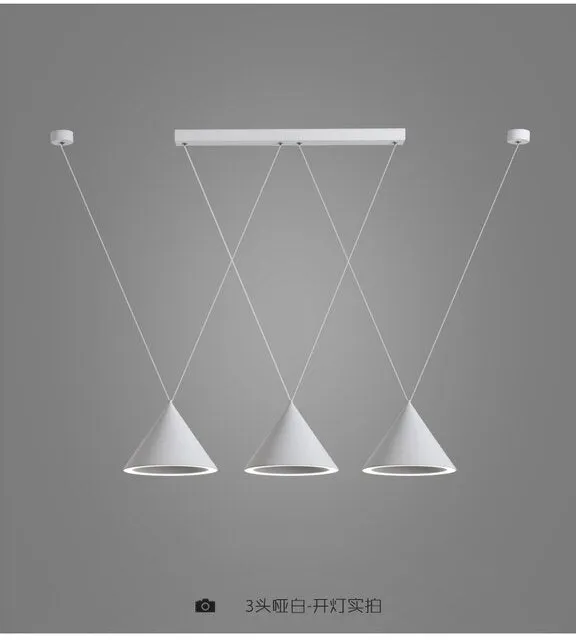 Modern Pendant Lamps Black White Kitchen Island Living Dining Room Bar Home Decor LED Indoor Hanging Lighting Fixture E14