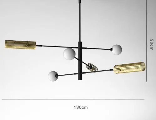 Monroe Class with Glass Mixed Shades Hanging Lamp