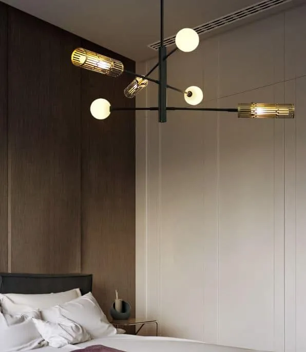 Monroe Class with Glass Mixed Shades Hanging Lamp