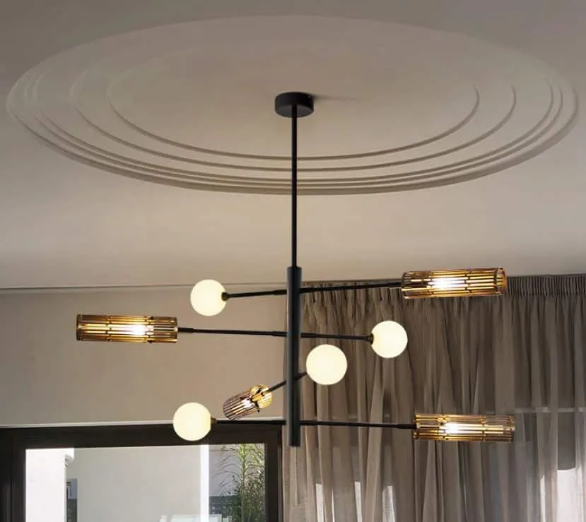 Monroe Class with Glass Mixed Shades Hanging Lamp