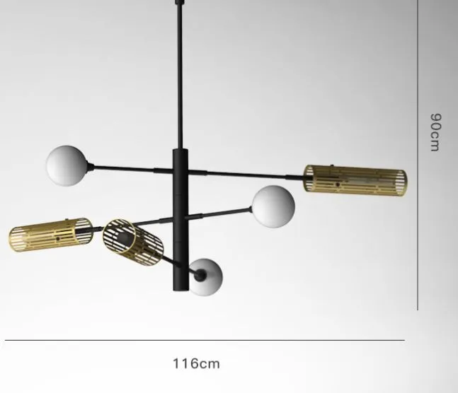 Monroe Class with Glass Mixed Shades Hanging Lamp