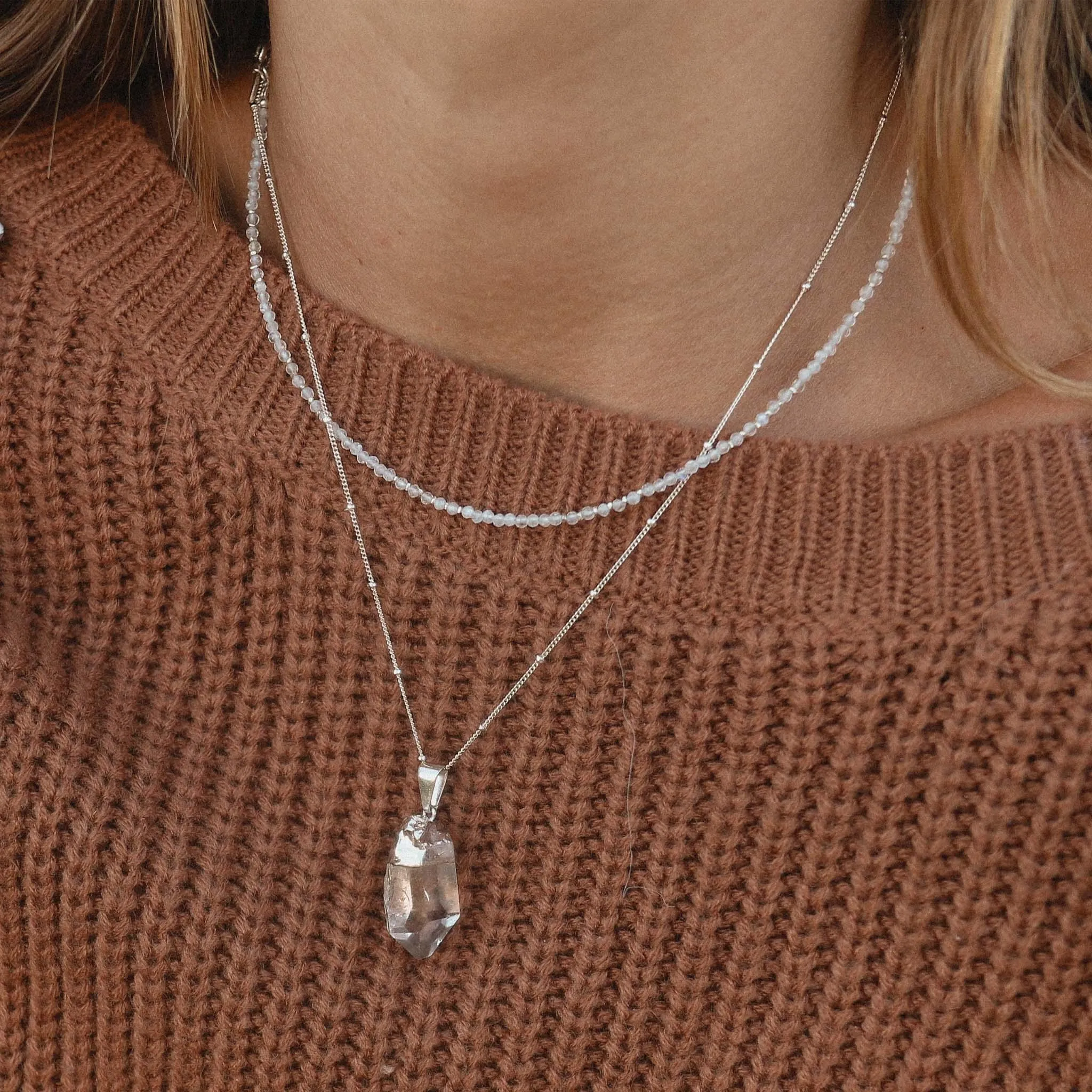 Moonstone Beaded Necklace