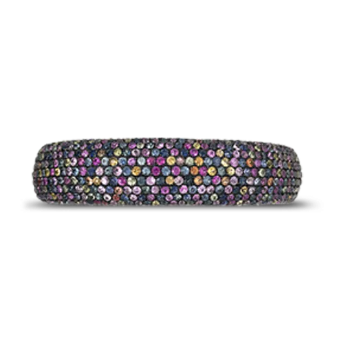 Multi-color Sapphire Bangle Bracelet