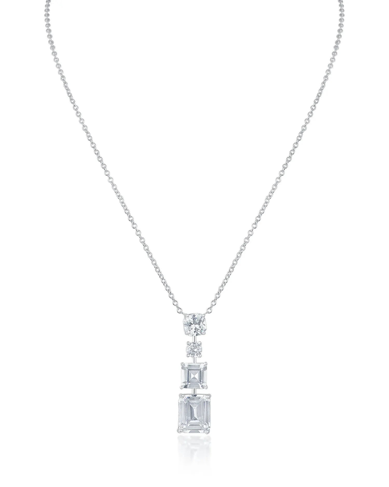 Multi CZ Pendant Necklace
