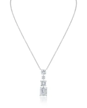 Multi CZ Pendant Necklace
