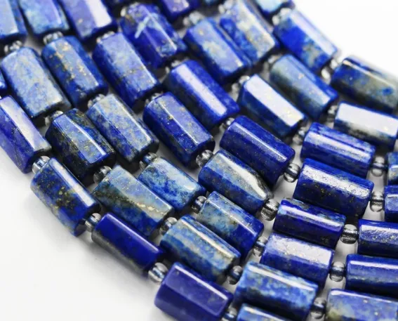 Natural Blue Lapis Tube Rectangle Cylinder Beads