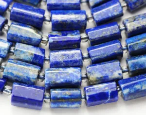 Natural Blue Lapis Tube Rectangle Cylinder Beads