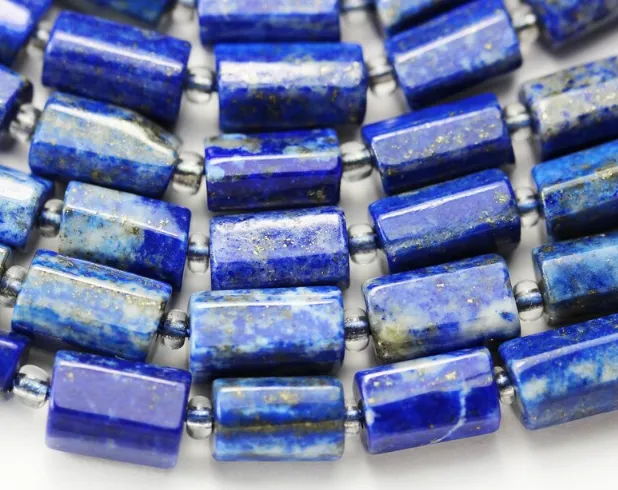 Natural Blue Lapis Tube Rectangle Cylinder Beads