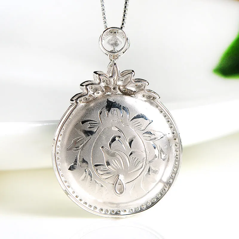 Natural Jade Pendant Jadeite Gold Pendant PT30