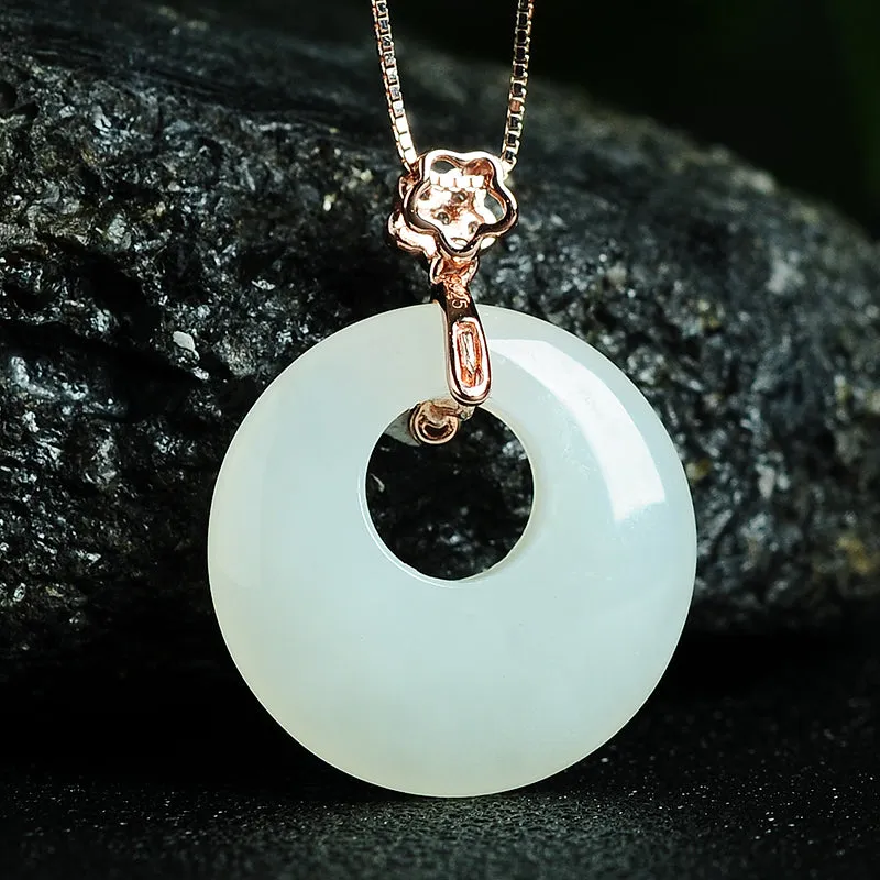 Natural Jade Pendant Nephrite Silver Pendant PT18