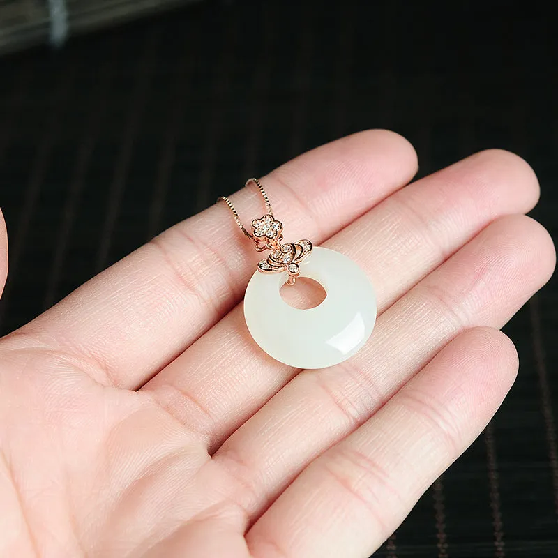 Natural Jade Pendant Nephrite Silver Pendant PT18